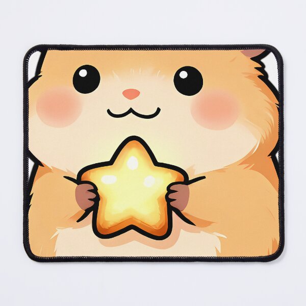 Item preview, Cute Chubby Hamster with Star Shaped Cookie designed and sold by pumsquare.