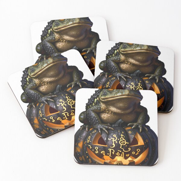 Item preview, Gothic Toad Witch Moss Rune Pumpkin designed and sold by IllumeInk.