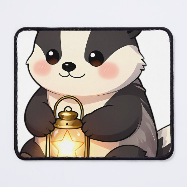 Item preview, Cute European Badger Cub with Star Lantern designed and sold by pumsquare.