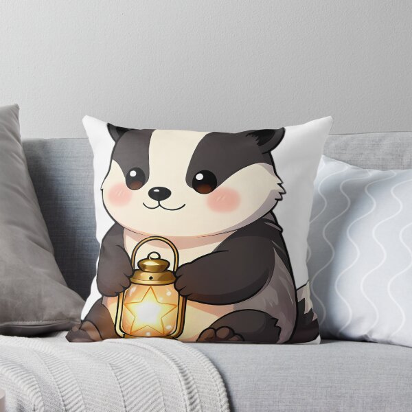 Item preview, Cute European Badger Cub with Star Lantern designed and sold by pumsquare.