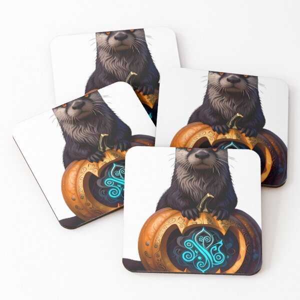 Item preview, Gothic River Otter Shell Rune Pumpkin designed and sold by IllumeInk.
