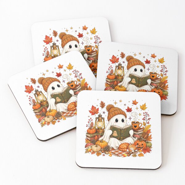 Item preview, Cute Ghost Reading Book Lovers Autumn Fall Halloween Teacher T-Shirt designed and sold by VendaVirtualVip.