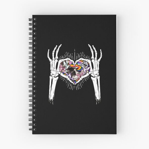 Item preview, Skeleton Heart Skull Rainbow Butterfly Art designed and sold by helencacu.