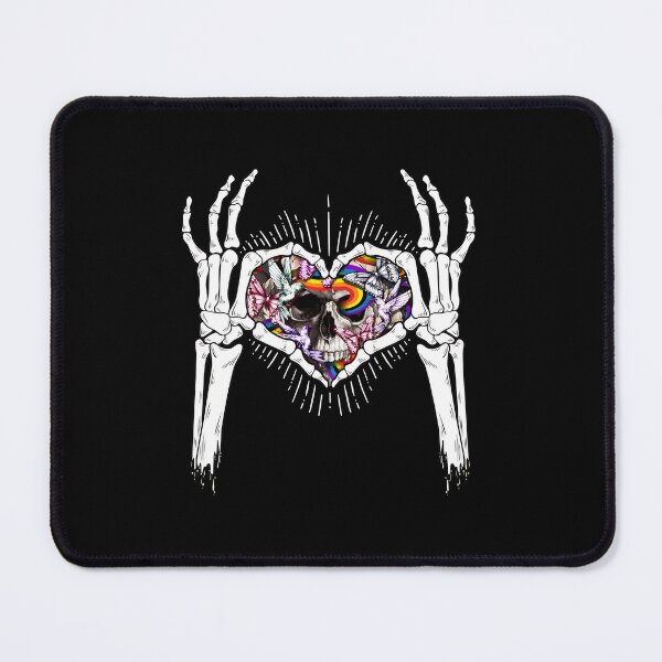 Item preview, Skeleton Heart Skull Rainbow Butterfly Art designed and sold by helencacu.