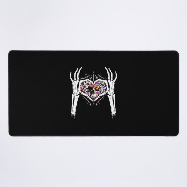 Item preview, Skeleton Heart Skull Rainbow Butterfly Art designed and sold by helencacu.