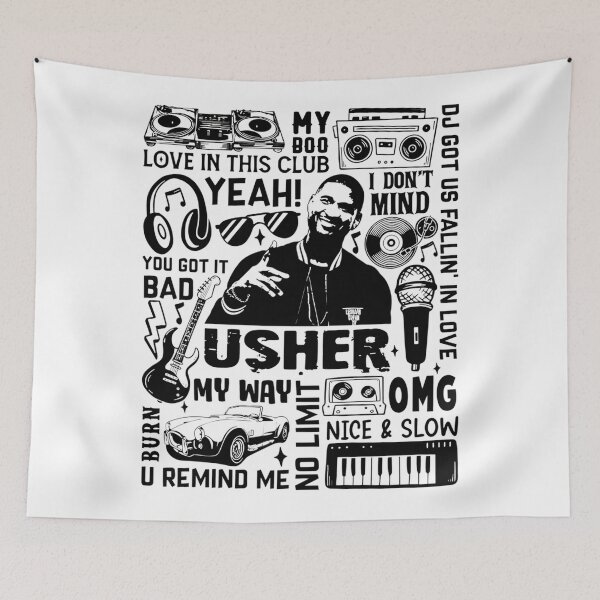 Item preview, Tour Pop Albums Usher Vintage Music Singer designed and sold by HavocZigzags.