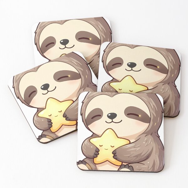 Item preview, Cute Baby Sloth Hugging Sleepy Star designed and sold by pumsquare.