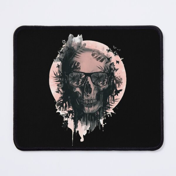 Item preview, Skull with Sunglasses and Butterflies Art designed and sold by andrasmar.