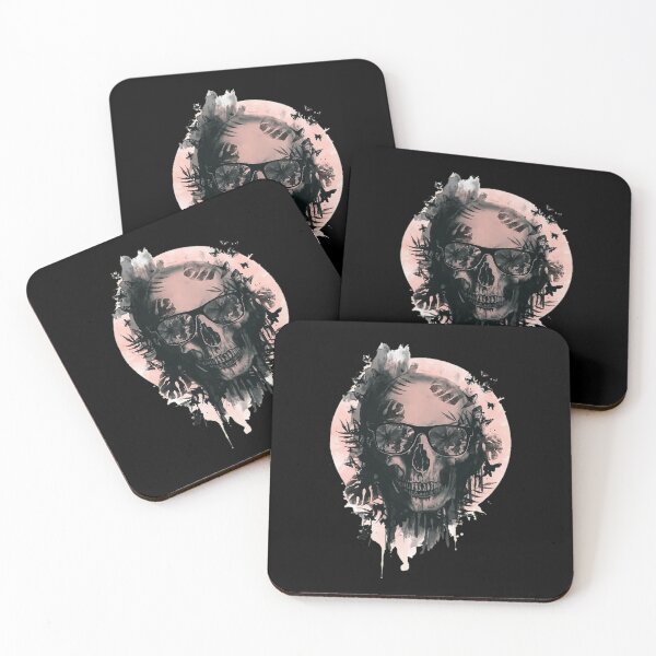 Item preview, Skull with Sunglasses and Butterflies Art designed and sold by andrasmar.