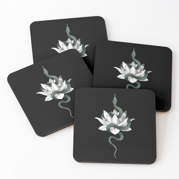 Item preview, Snake and Lotus Flower Design designed and sold by lasopent.