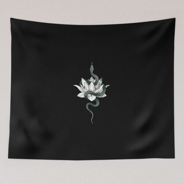 Item preview, Snake and Lotus Flower Design designed and sold by lasopent.