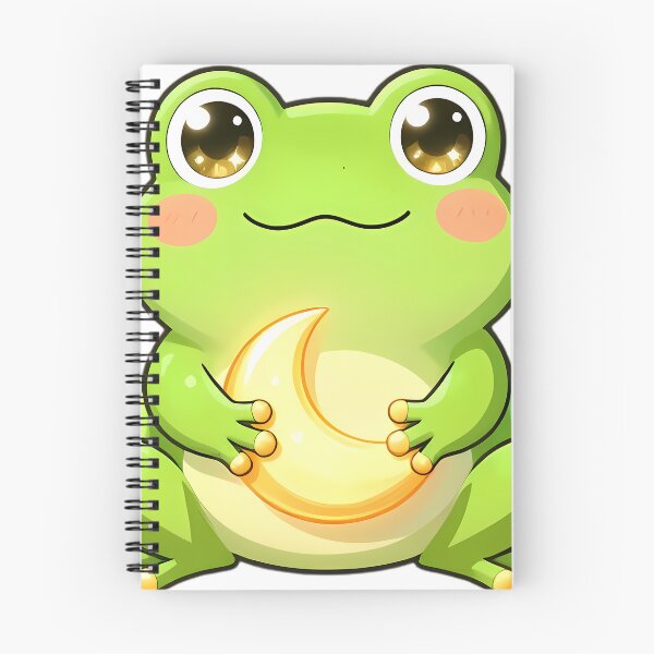 Item preview, Cute Tree Frog on Golden Crescent Moon designed and sold by pumsquare.