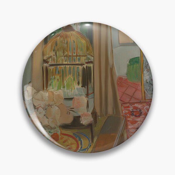 Item preview, Interior flowers and parakeets 1924 designed and sold by VeilOfPigments.