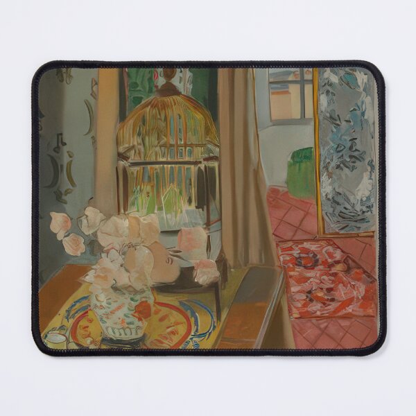 Item preview, Interior flowers and parakeets 1924 designed and sold by VeilOfPigments.