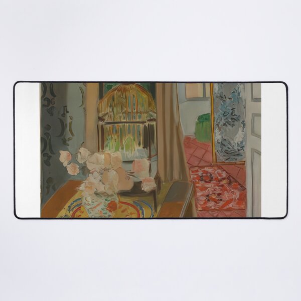 Item preview, Interior flowers and parakeets 1924 designed and sold by VeilOfPigments.
