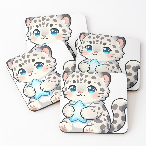 Item preview, Cute Snow Leopard Cub with Frosty Star designed and sold by pumsquare.