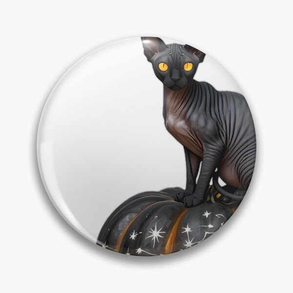 Item preview, Gothic Sphynx Cat Silver Star Pumpkin designed and sold by IllumeInk.