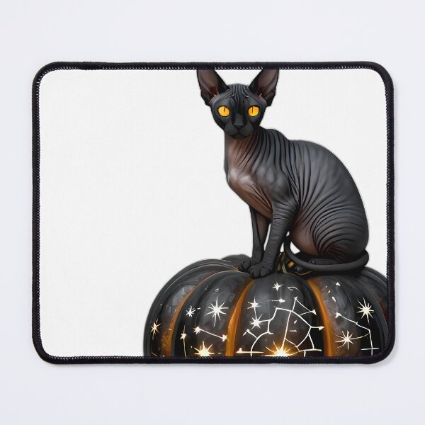 Item preview, Gothic Sphynx Cat Silver Star Pumpkin designed and sold by IllumeInk.