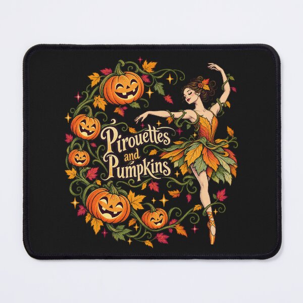 Item preview, Pirouettes and Pumpkins ballerina Halloween designed and sold by JollyNib.