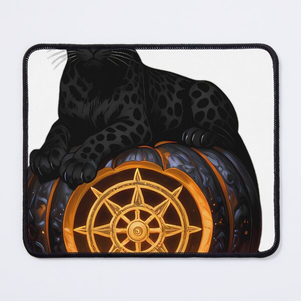 Item preview, Gothic Black Leopard Cub Solar Wheel Pumpkin designed and sold by IllumeInk.
