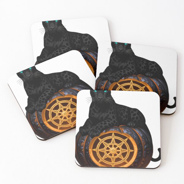 Item preview, Gothic Black Leopard Cub Solar Wheel Pumpkin designed and sold by IllumeInk.