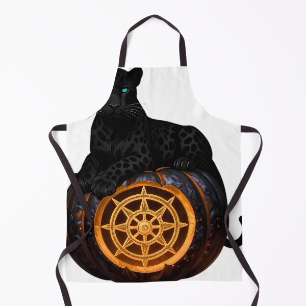 Item preview, Gothic Black Leopard Cub Solar Wheel Pumpkin designed and sold by IllumeInk.