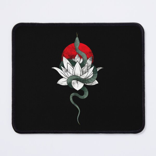 Item preview, Snake Lotus Red Sun Watercolor Art designed and sold by helencacu.