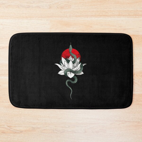 Item preview, Snake Lotus Red Sun Watercolor Art designed and sold by helencacu.