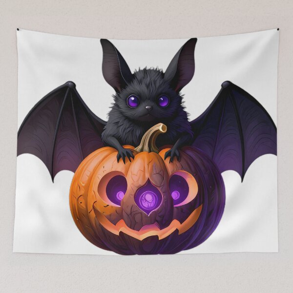 Item preview, Gothic Long-Eared Bat Triple Moon Pumpkin designed and sold by IllumeInk.