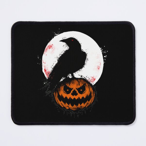 Item preview, Spooky Crow On Pumpkin Moon Night Art designed and sold by wyrichbosle.