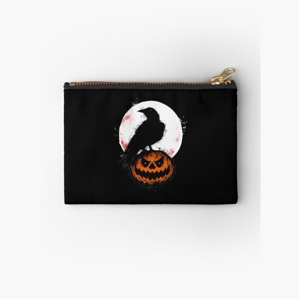 Item preview, Spooky Crow On Pumpkin Moon Night Art designed and sold by wyrichbosle.