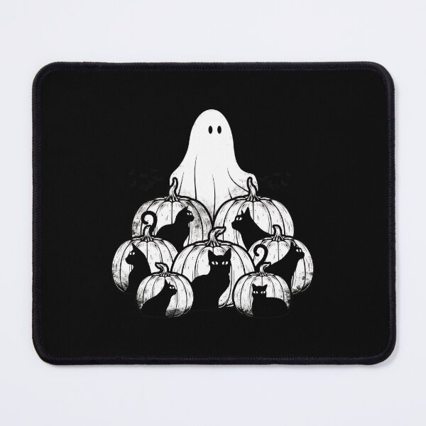 Item preview, Spooky Ghost Pumpkin Black Cat Halloween Art designed and sold by lamercarv.
