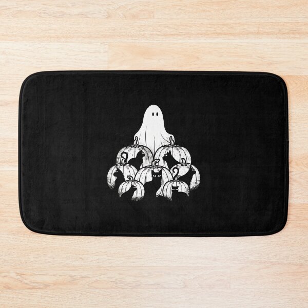 Item preview, Spooky Ghost Pumpkin Black Cat Halloween Art designed and sold by lamercarv.