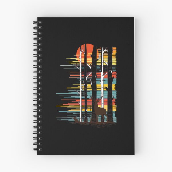 Item preview, Stag Rabbit Birch Trees Sunset Nature Art designed and sold by lasopent.