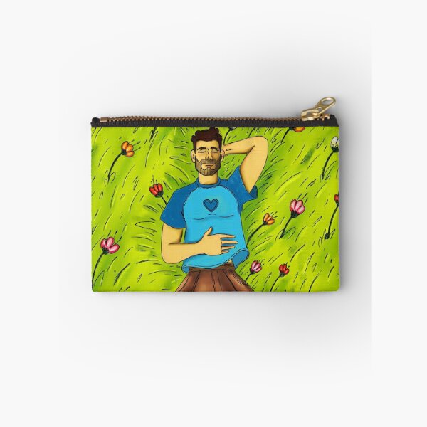 Item preview, Man Resting in Flower Meadow: Aesthetic Cottagecore Grass Silhouette and Peaceful Nature Art Poster designed and sold by benja-08.