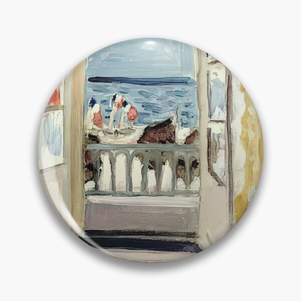 Item preview, Interior july 14th etretat 1920 designed and sold by VeilOfPigments.