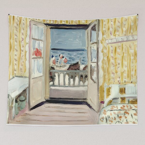 Item preview, Interior july 14th etretat 1920 designed and sold by VeilOfPigments.