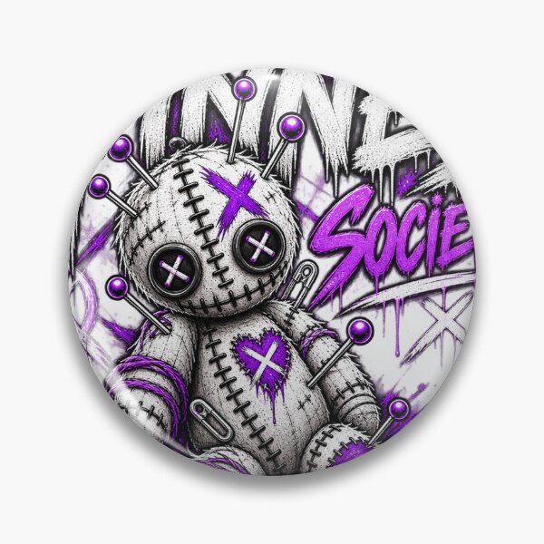 Item preview, Purple Gothic Doll Graffiti Pinned Society designed and sold by Blue Raven Designs.