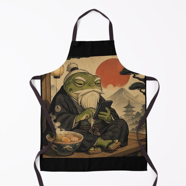Item preview, Grumpy Frog Eating Ramen designed and sold by tellia-kallisto.