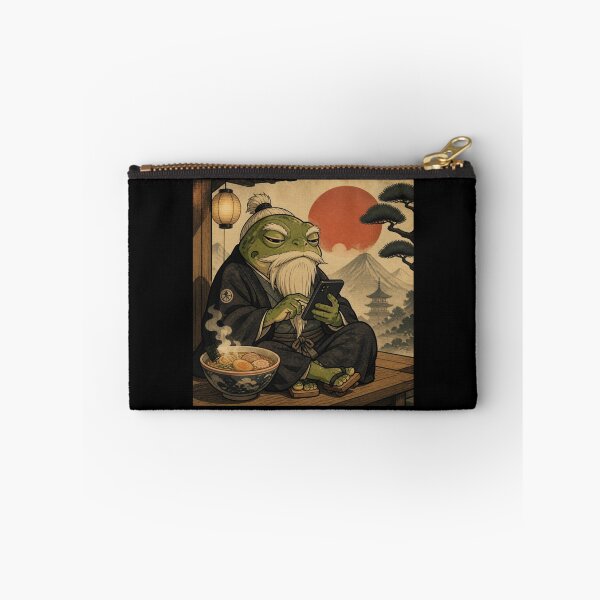 Item preview, Grumpy Frog Eating Ramen designed and sold by tellia-kallisto.