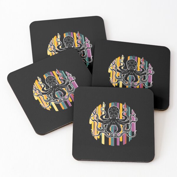 Item preview, Stylized Octopus Graphic with Colorful Stripes designed and sold by sotospor.