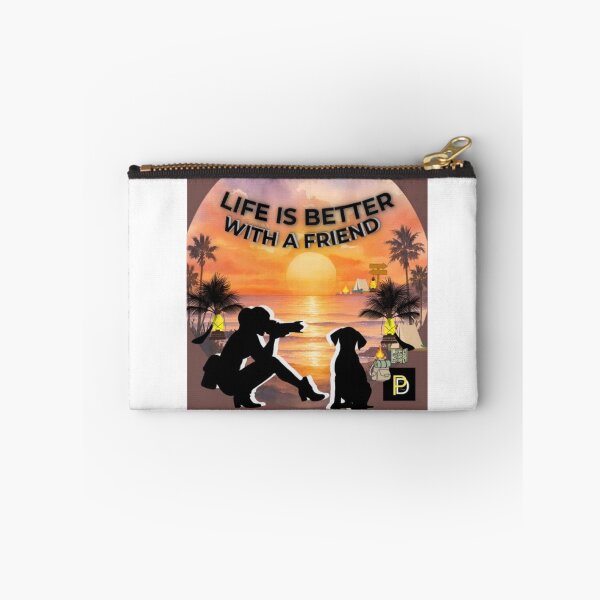 Item preview, Cute Dog And Owner Sunset Travel Silhouette designed and sold by SMinimalist613.