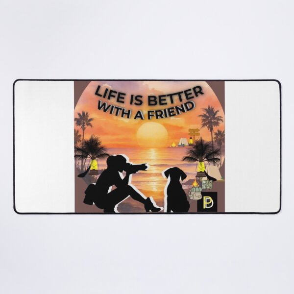 Item preview, Cute Dog And Owner Sunset Travel Silhouette designed and sold by SMinimalist613.