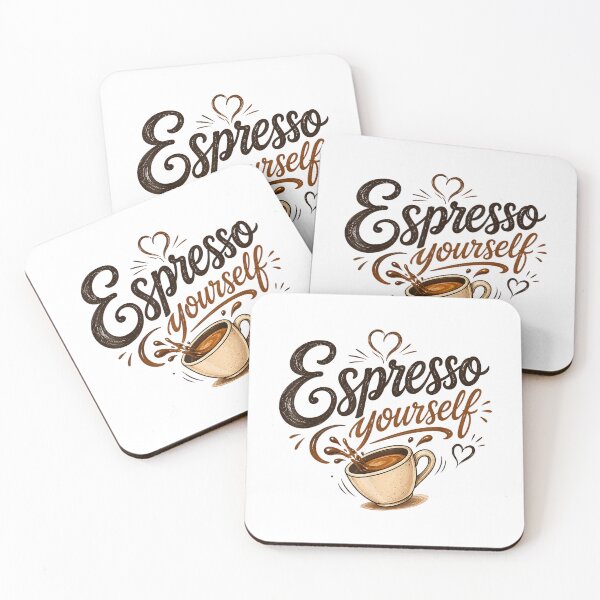 Item preview, Espresso Yourself Coffee Lover T-Shirt designed and sold by Magoya Store ⭐⭐⭐⭐⭐.