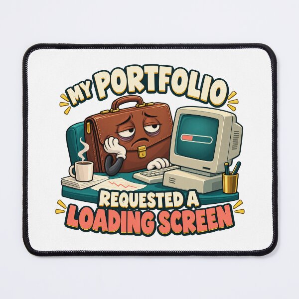 Item preview, Portfolio Loading Screen Funny Finance Cartoon designed and sold by Bikivuno.