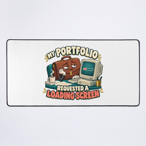 Item preview, Portfolio Loading Screen Funny Finance Cartoon designed and sold by Bikivuno.