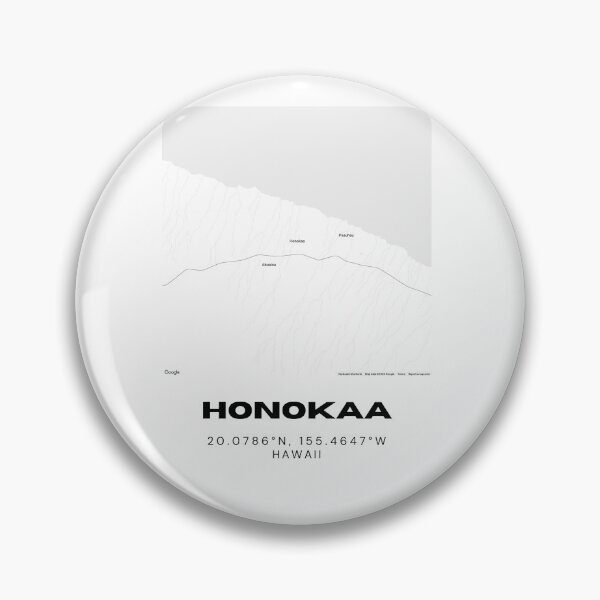 Item preview, Honokaa Hawaii Map | Minimalist Hamakua Coast Big Island Design designed and sold by RM-Journey.