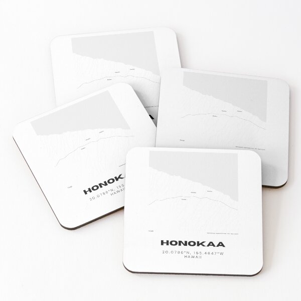 Item preview, Honokaa Hawaii Map | Minimalist Hamakua Coast Big Island Design designed and sold by RM-Journey.