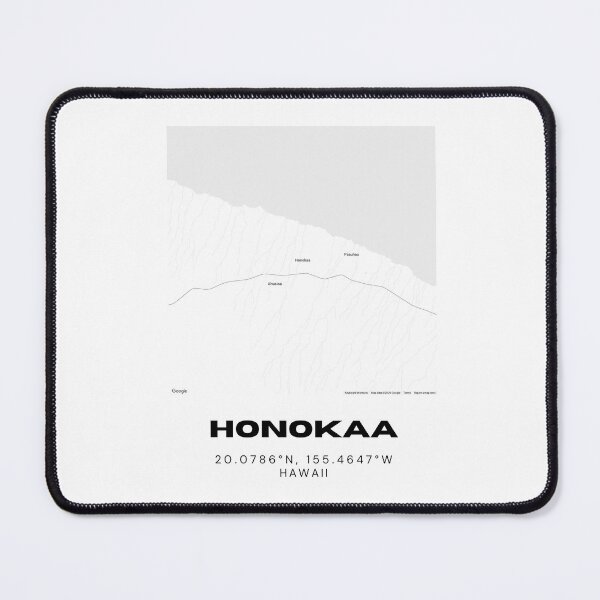 Item preview, Honokaa Hawaii Map | Minimalist Hamakua Coast Big Island Design designed and sold by RM-Journey.