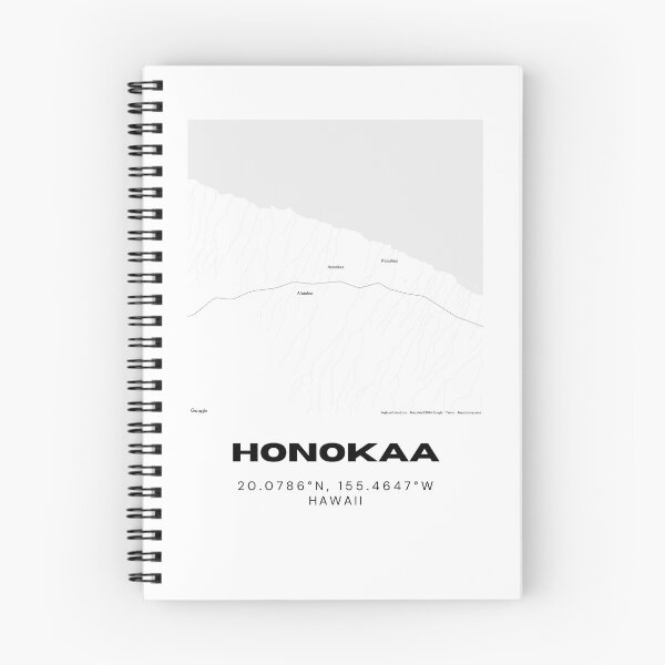 Item preview, Honokaa Hawaii Map | Minimalist Hamakua Coast Big Island Design designed and sold by RM-Journey.